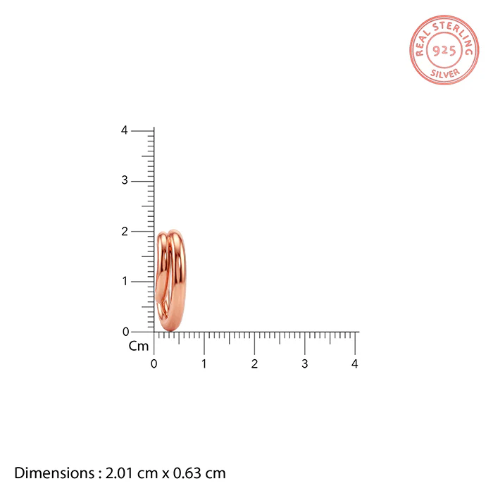 Rose Gold Cute Cresent Hoop Earrings - Image 5