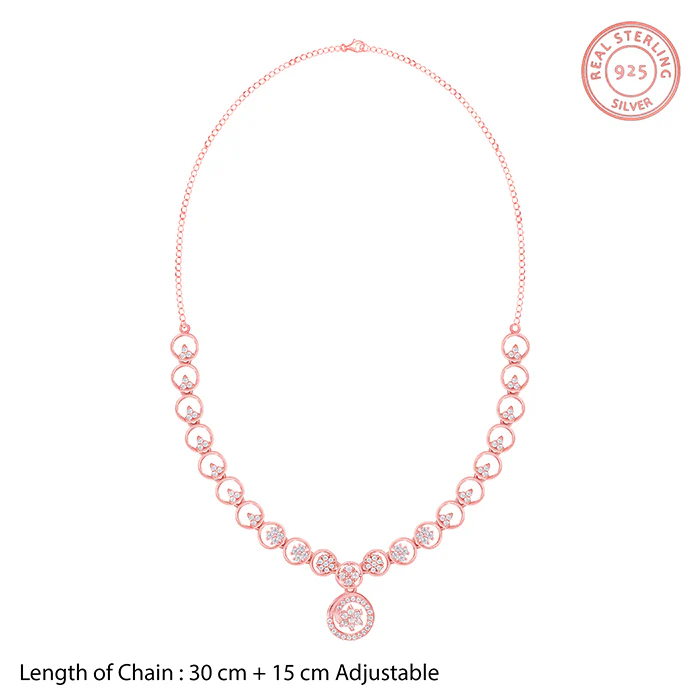 Rose Gold Daisy Necklace - Image 4