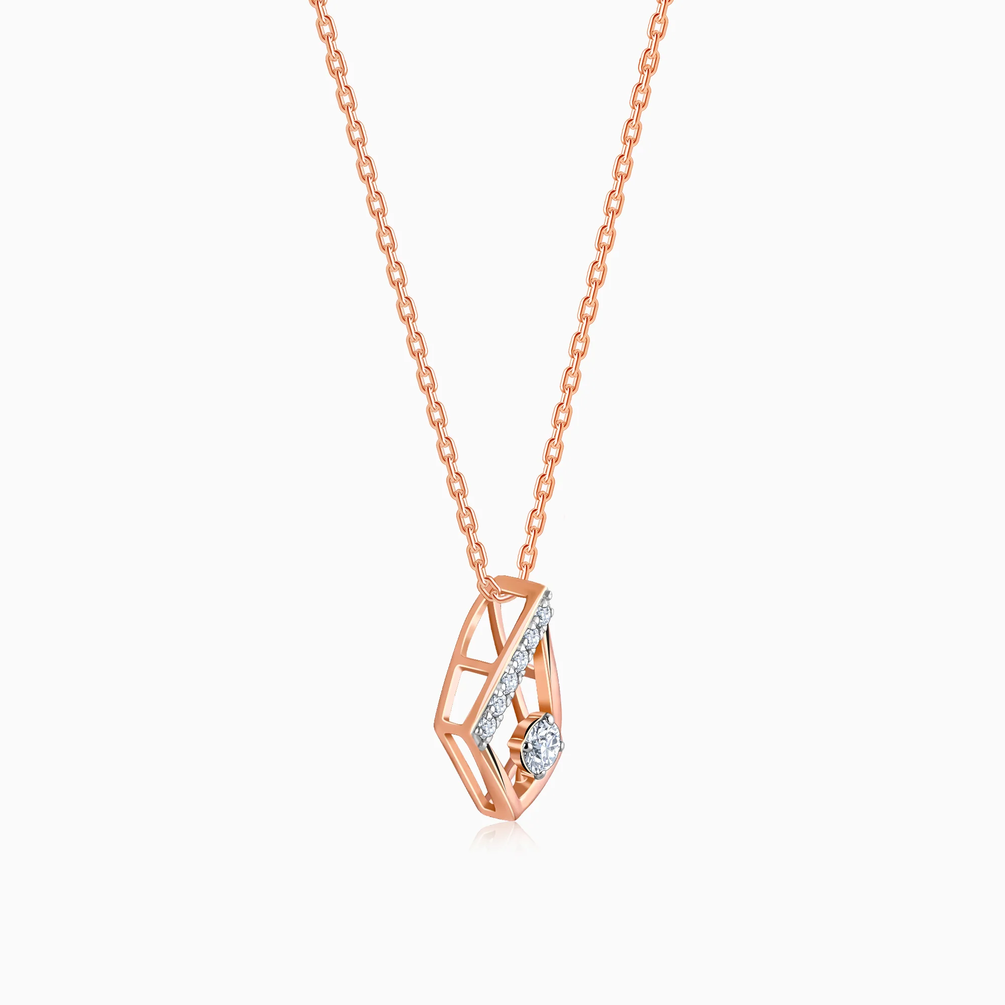 Rose Gold Dawn Diamond Pendant - Image 4