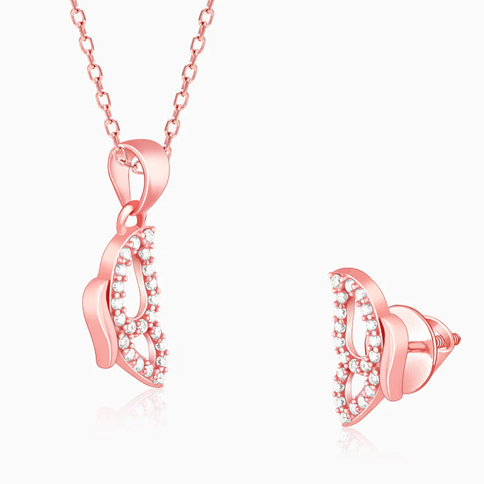 Rose Gold Dazzling Butterfly Set - Image 4