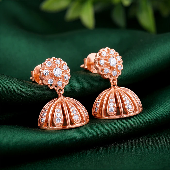 Rose Gold Dhanaulti Jhumki - Image 2