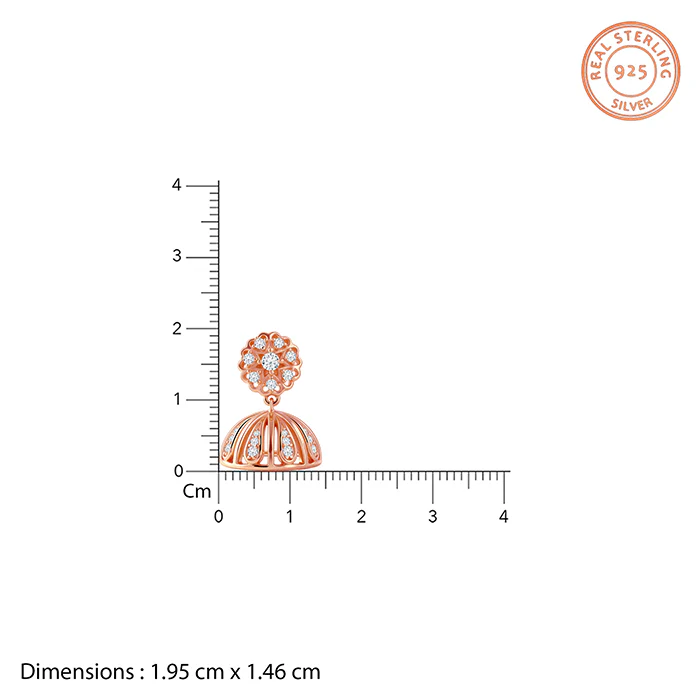 Rose Gold Dhanaulti Jhumki - Image 4