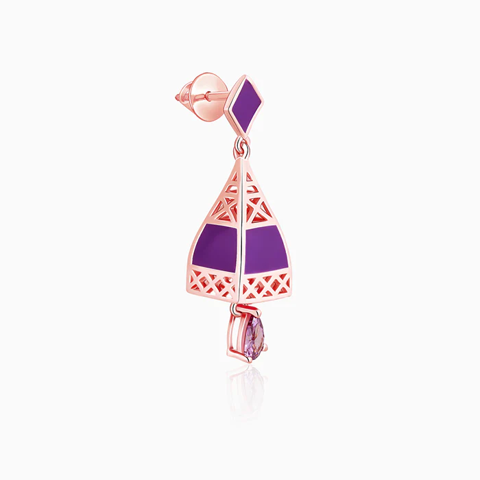 Rose Gold Dream Tower Teardrop Earrings - Image 4
