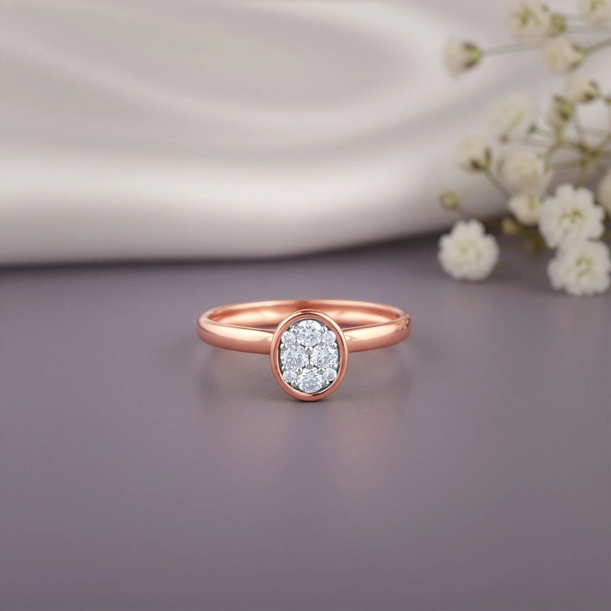 Rose Gold Eclipse Lab Grown Diamond Ring - Image 2