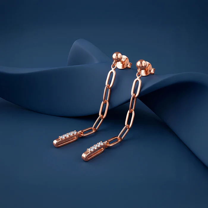 Rose Gold Edge in Blush Dangler Earrings - Image 2