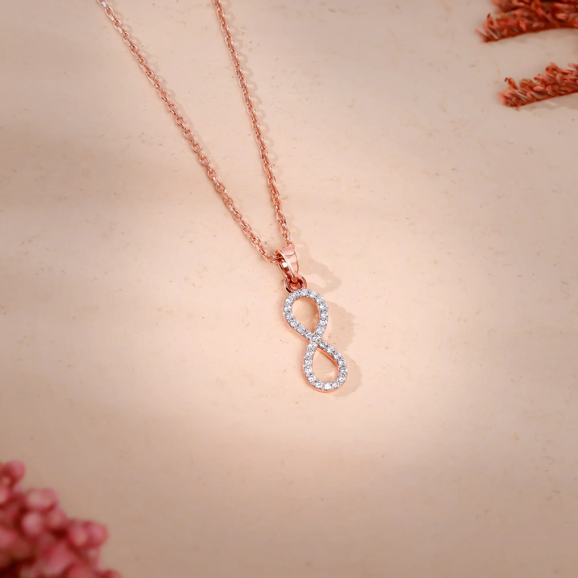 Rose Gold Elara Lab Grown Diamond Pendant - Image 2