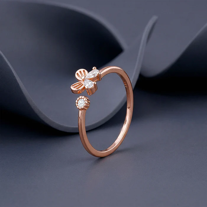 Rose Gold Ethereal Floret Ring - Image 2