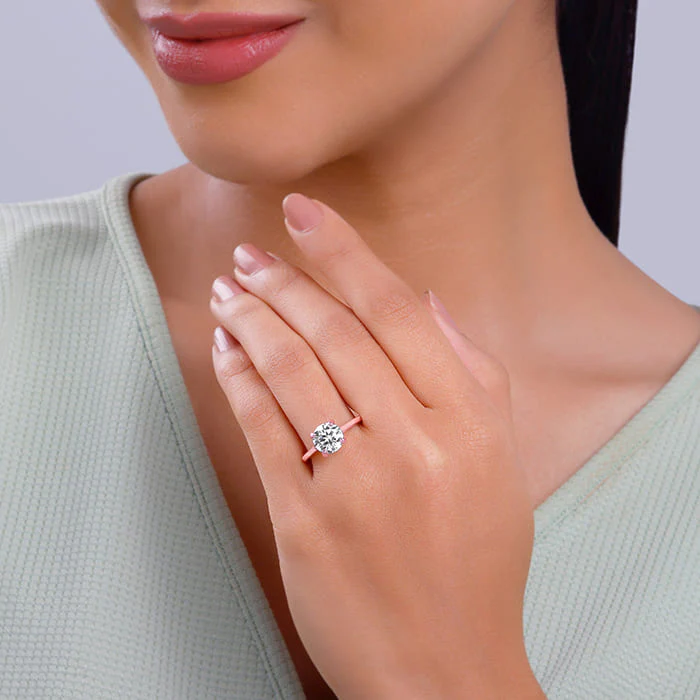Rose Gold Everlasting Solitaire Ring - Image 3