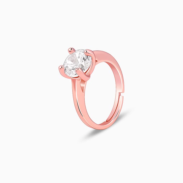 Rose Gold Everlasting Solitaire Ring - Image 4