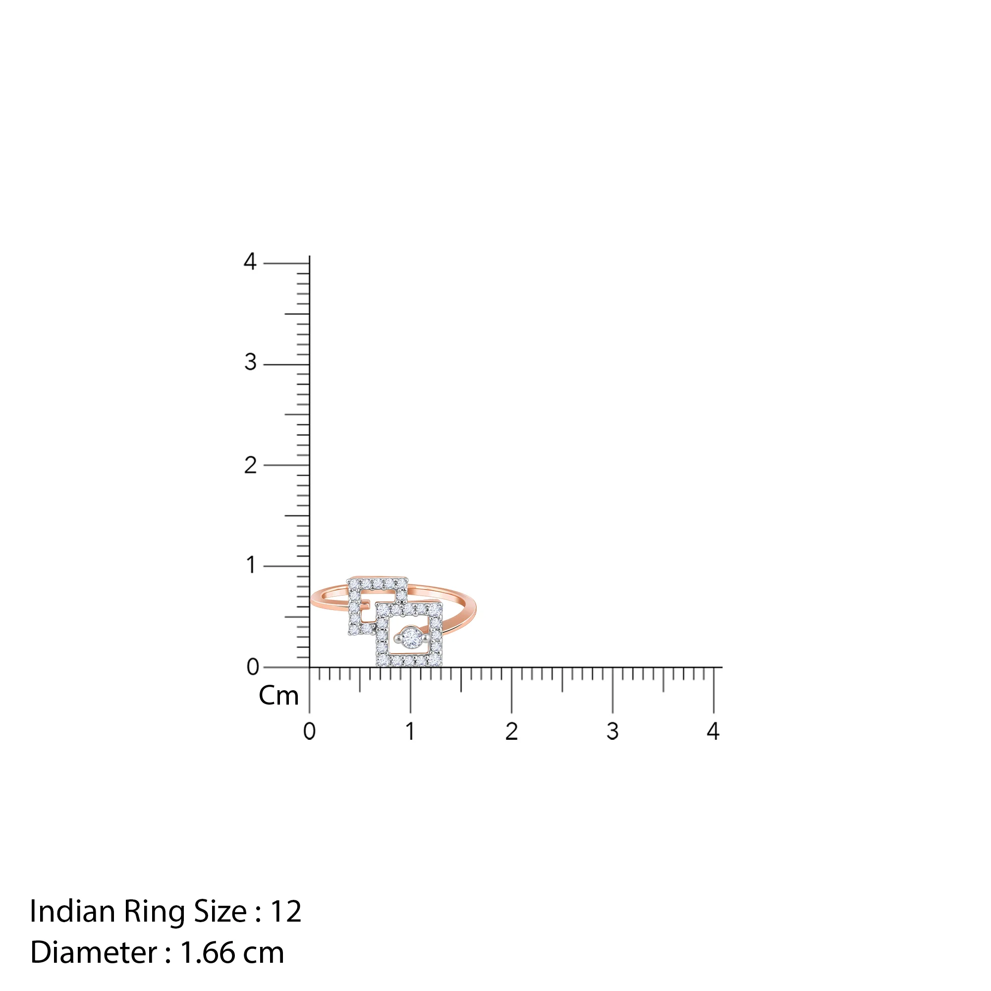 Rose Gold Fair and Square Lab Grown Diamond Ring - Image 6