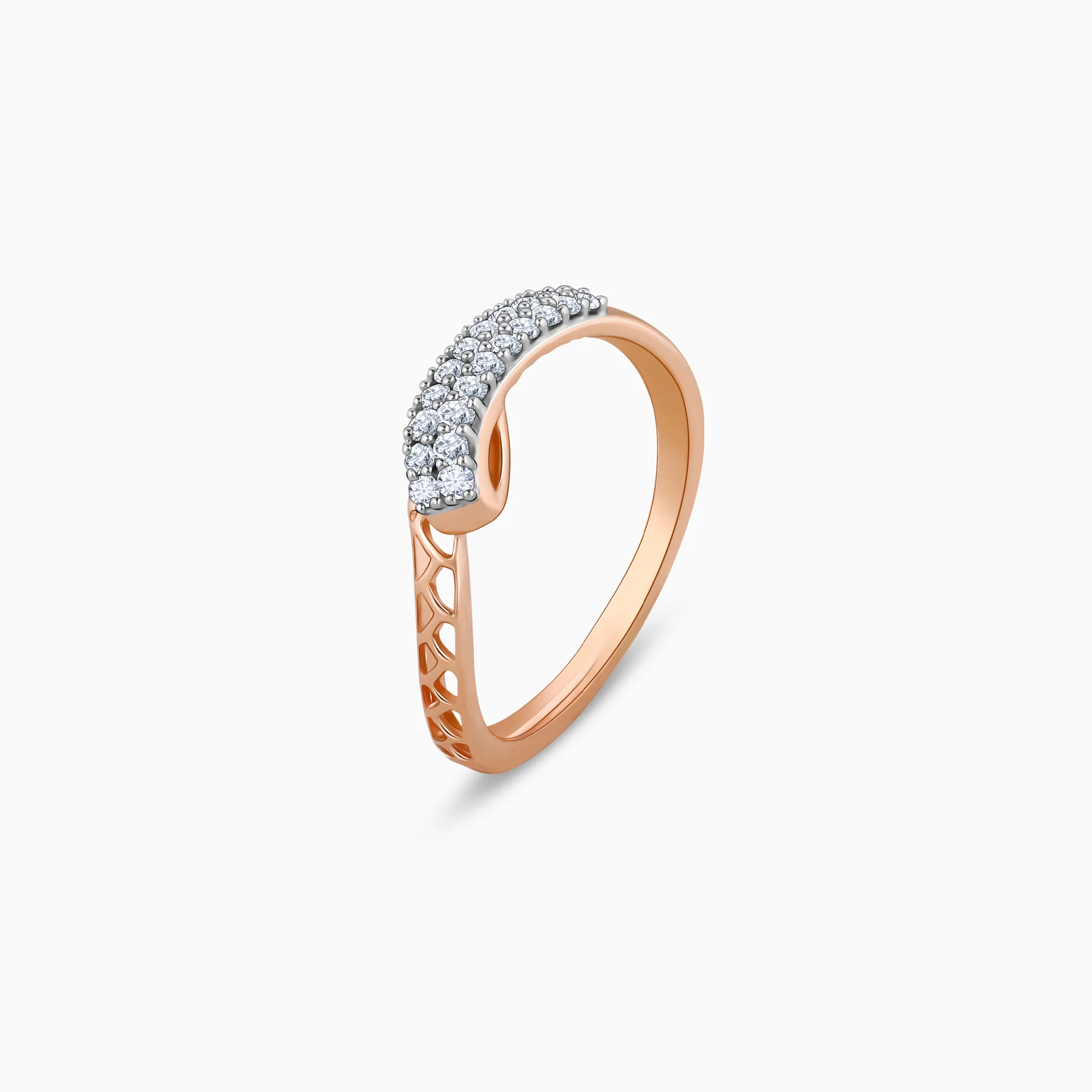 Rose Gold Flicker Diamond Ring - Image 4