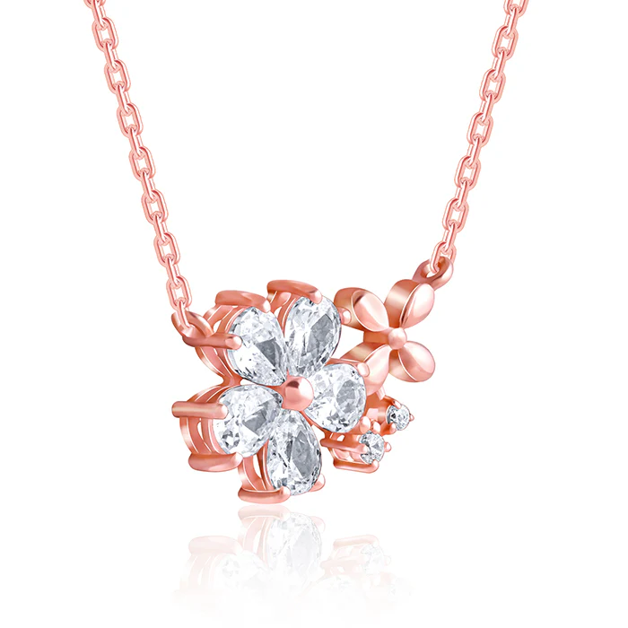 Rose Gold Flora Drape Necklace - Image 4