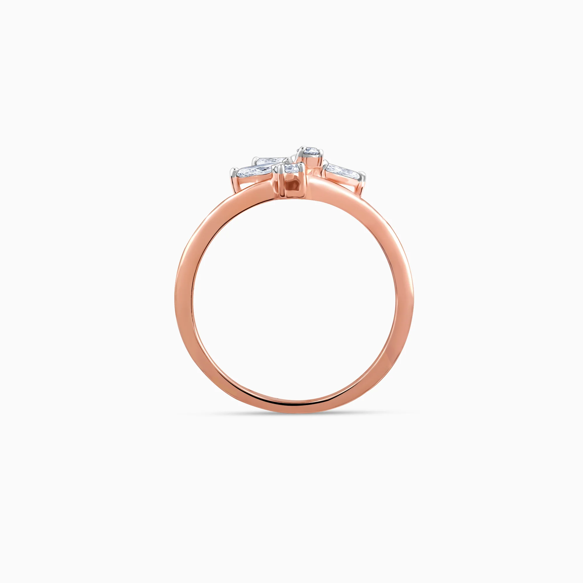 Rose Gold Floral Glam Lab Grown Diamond Ring - Image 5