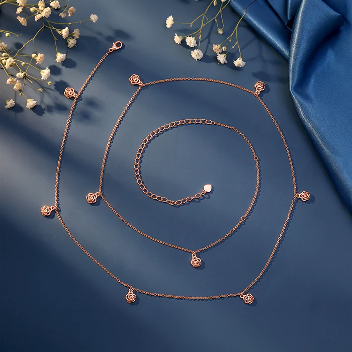 Rose Gold Floral Waist Chain - Image 2