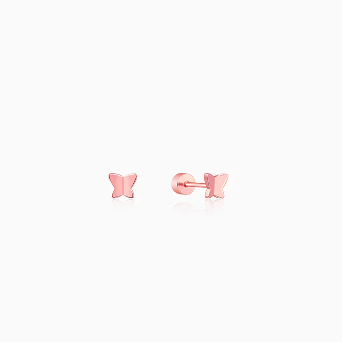 Rose Gold Fly Ear Piercings