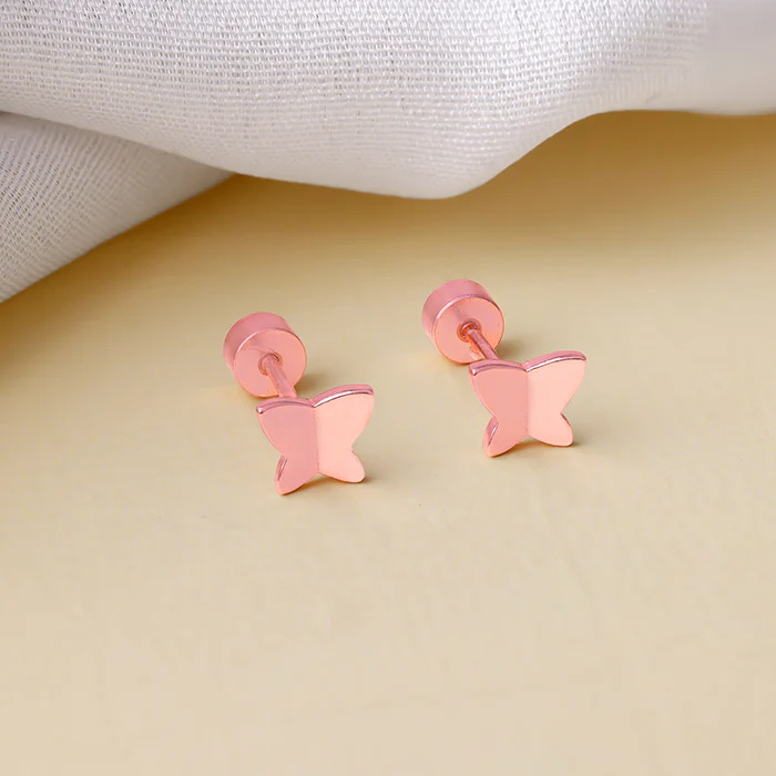 Rose Gold Fly Ear Piercings - Image 2