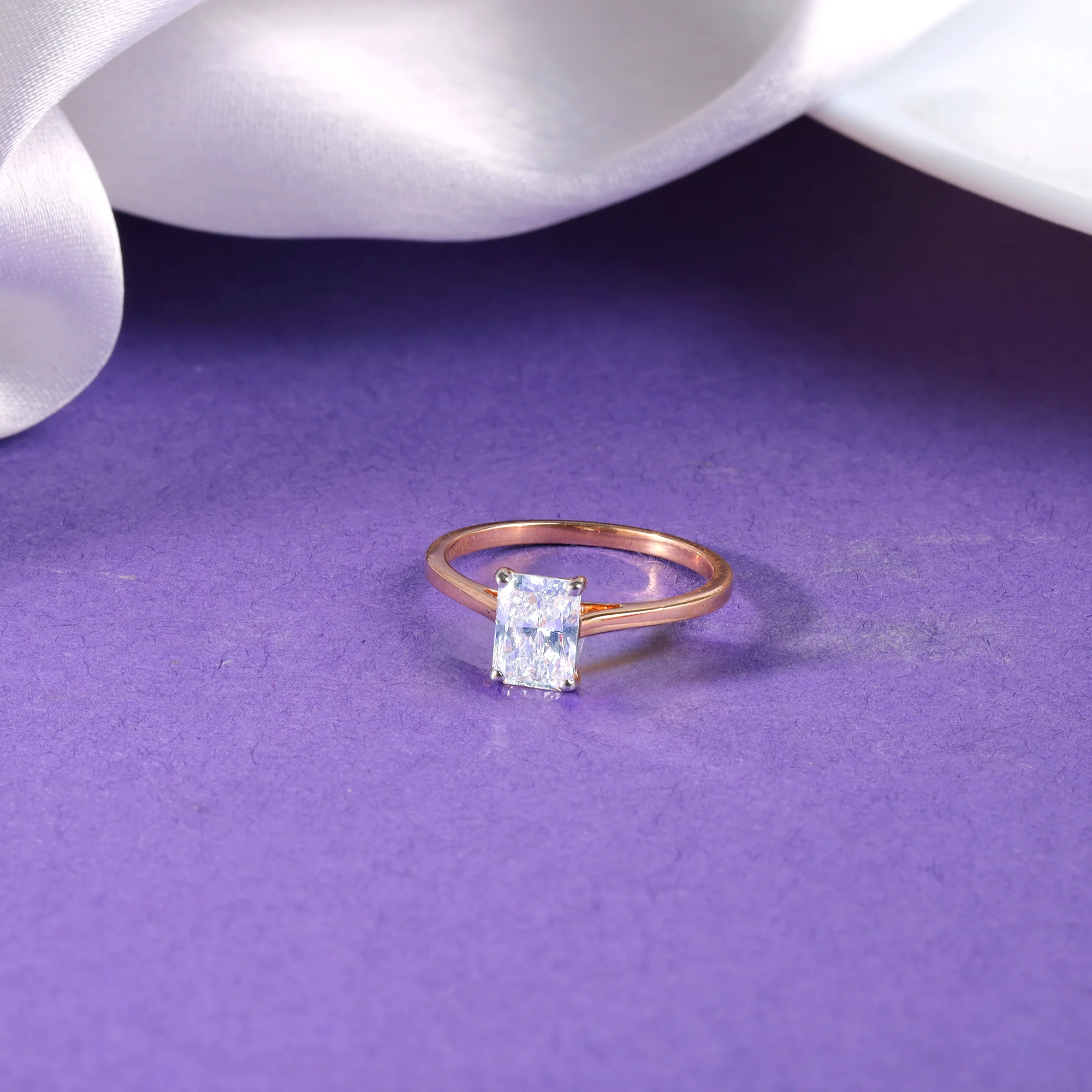 Rose Gold Forever Solitaire Lab Grown Diamond Ring - Image 2