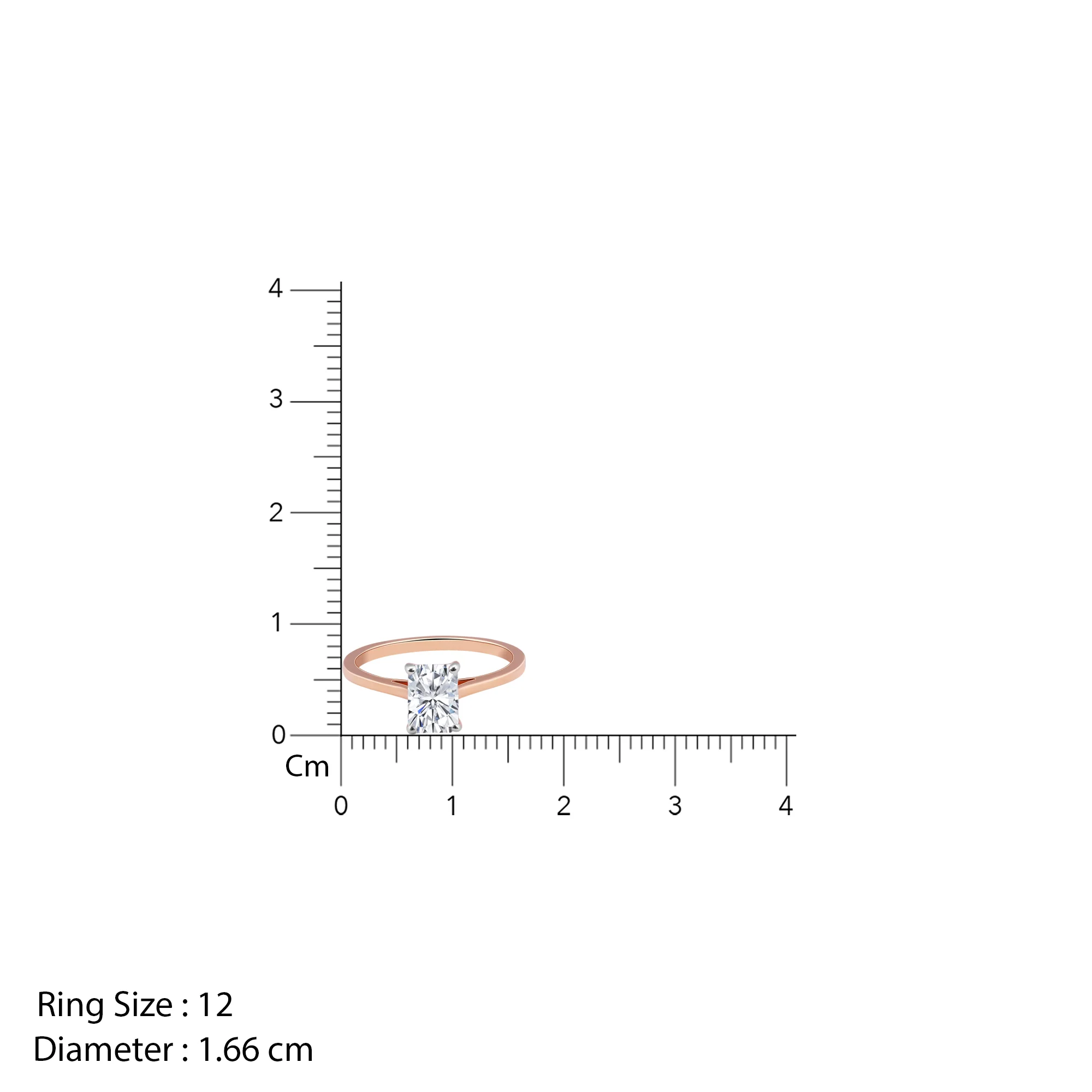 Rose Gold Forever Solitaire Lab Grown Diamond Ring - Image 6