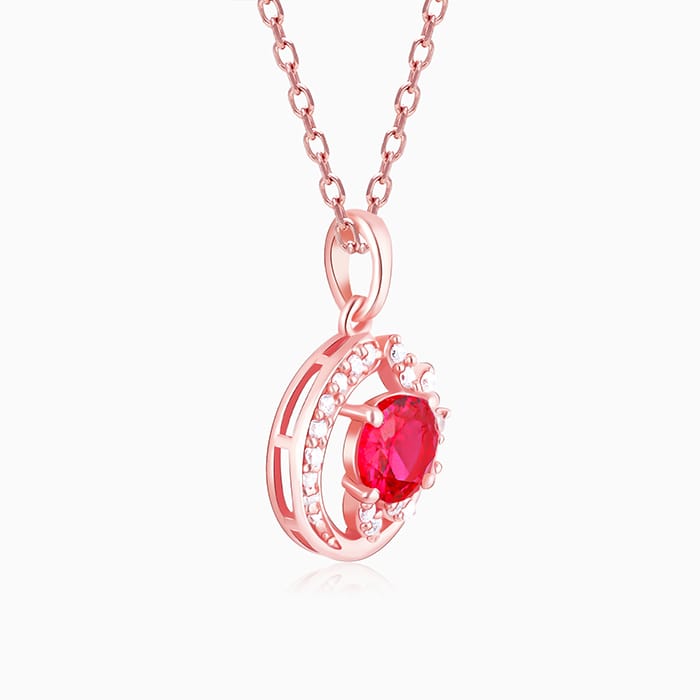 Rose Gold Full of Love Pendant with Link Chain - Image 4