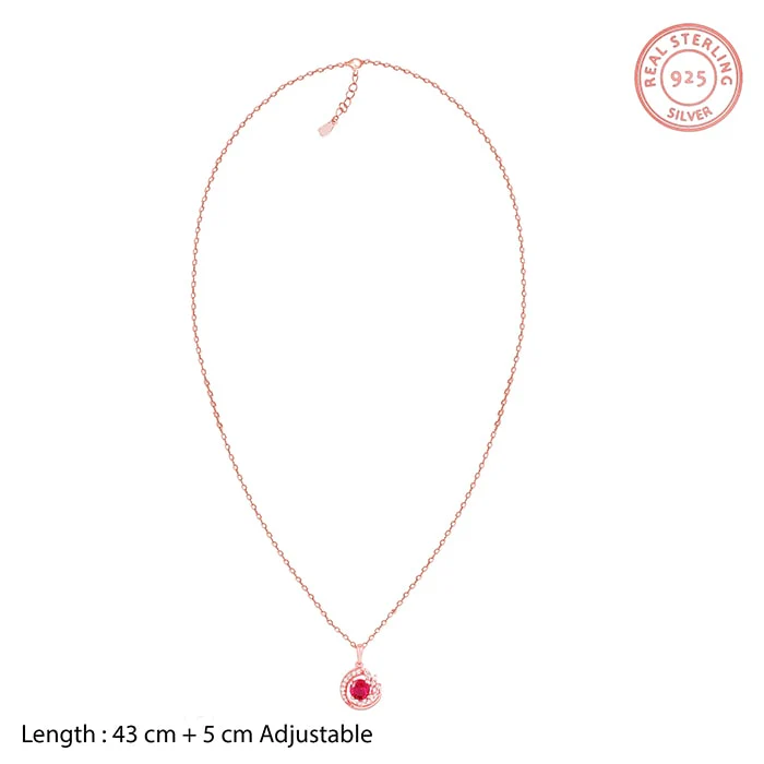 Rose Gold Full of Love Pendant with Link Chain - Image 5