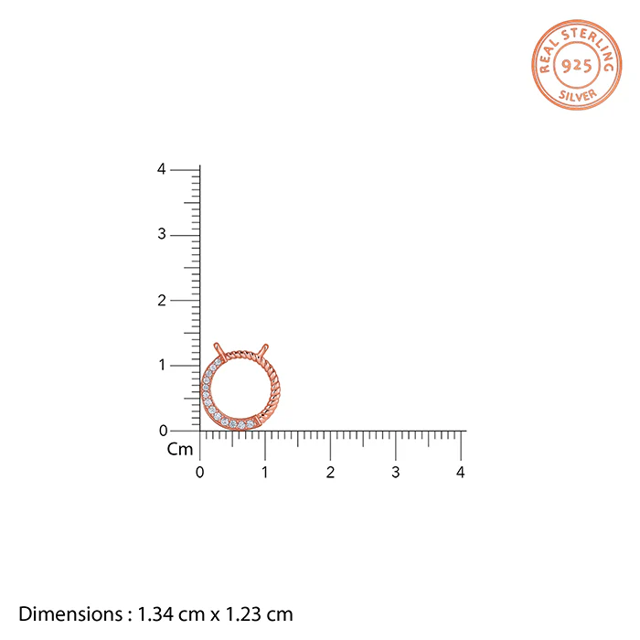 Rose Gold Gleaming Circle Necklace - Image 4
