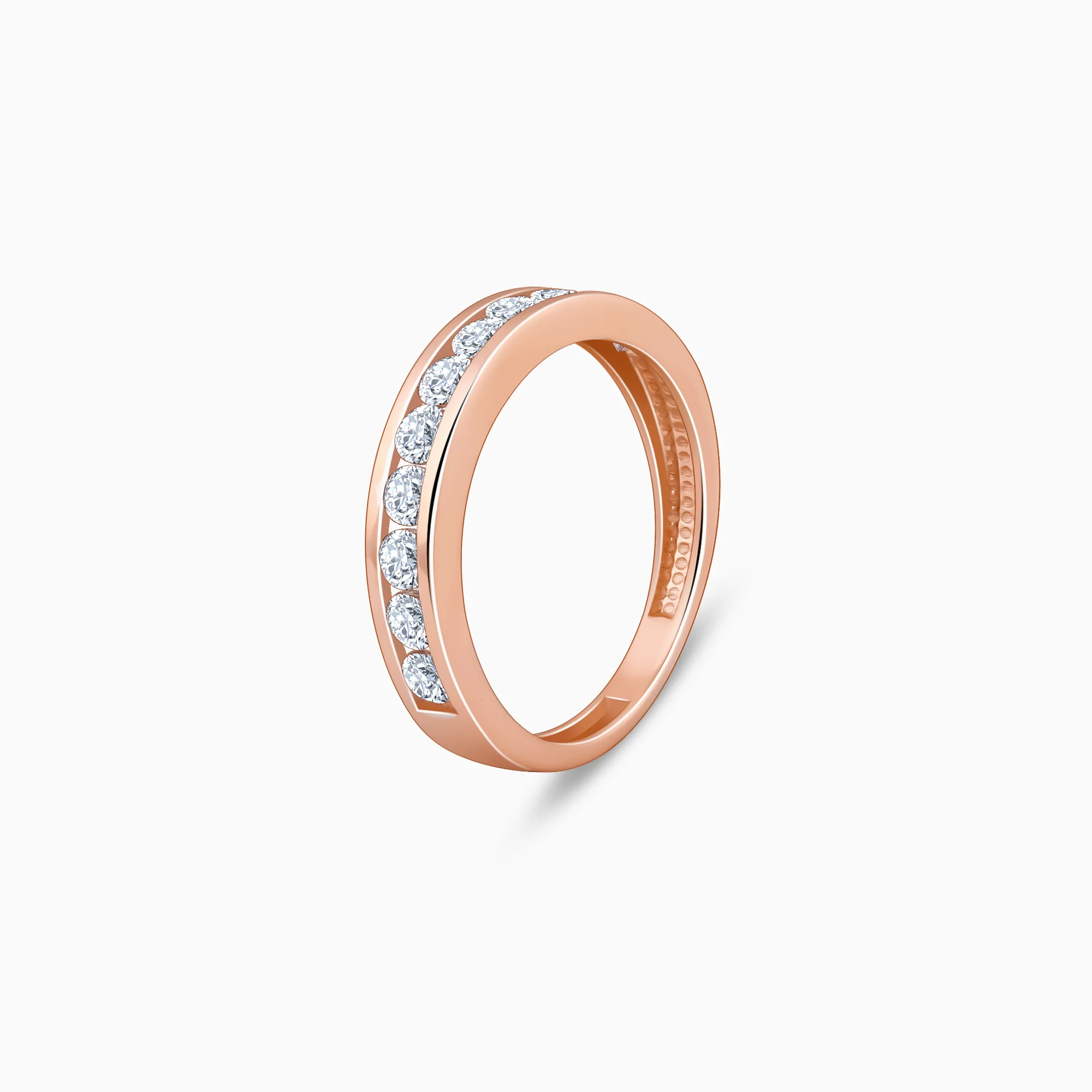 Rose Gold Glistening Amber Diamond Ring - Image 4