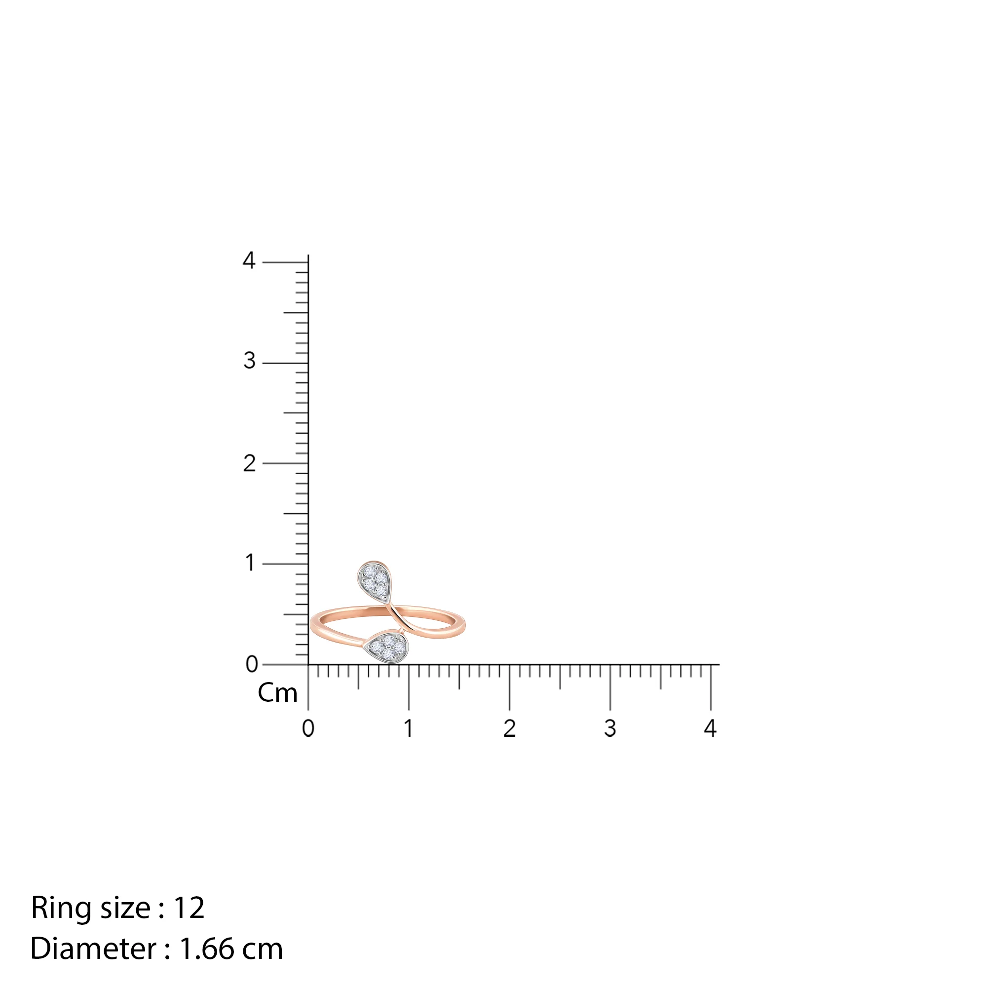 Rose Gold Glitz Diamond Ring - Image 6