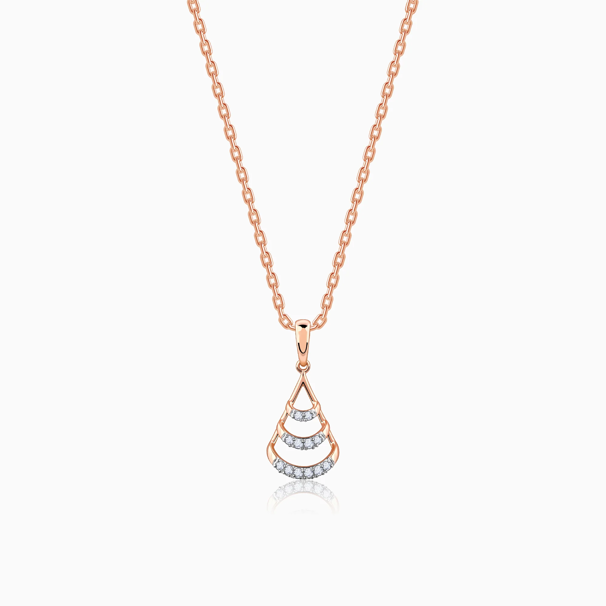 Rose Gold Globule Diamond Pendant