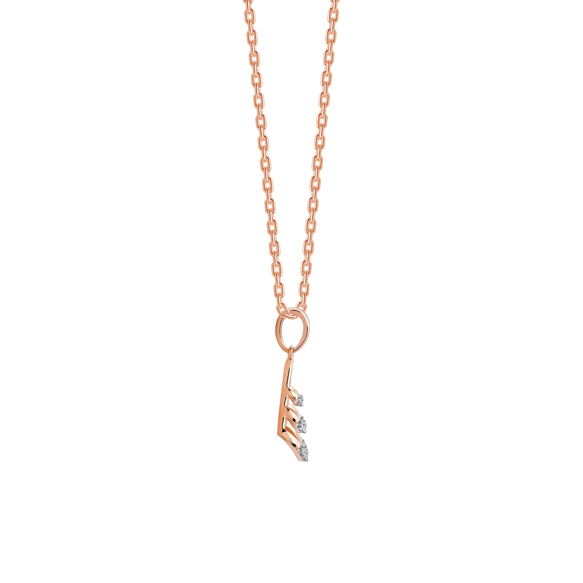 Rose Gold Globule Diamond Pendant - Image 5