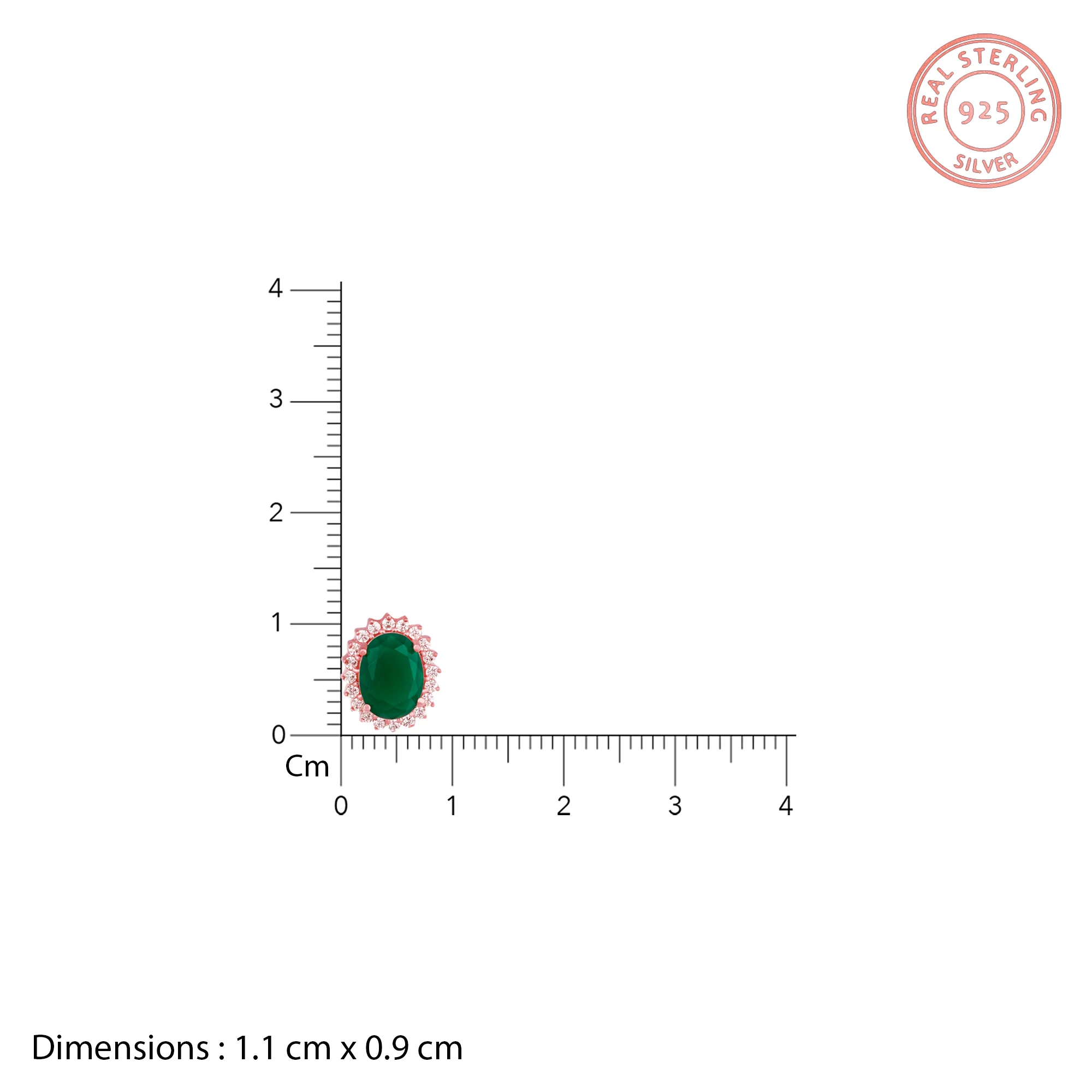 Rose Gold Evergreen Halo Studs - Image 5