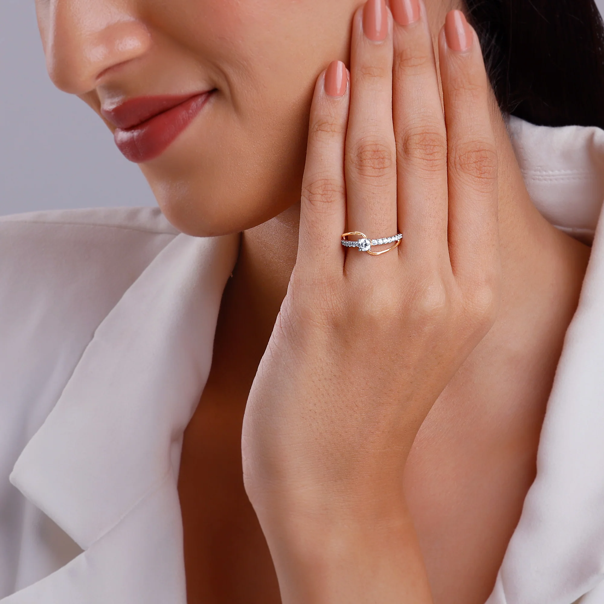 Rose Gold Gratifying Solitaire Diamond Ring - Image 3