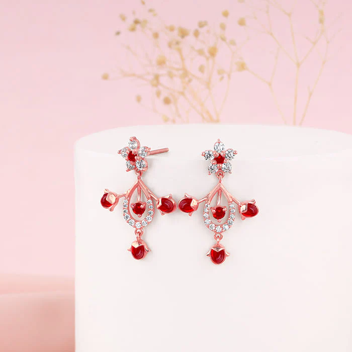 Rose Gold Grow in Love Earrings - Image 2