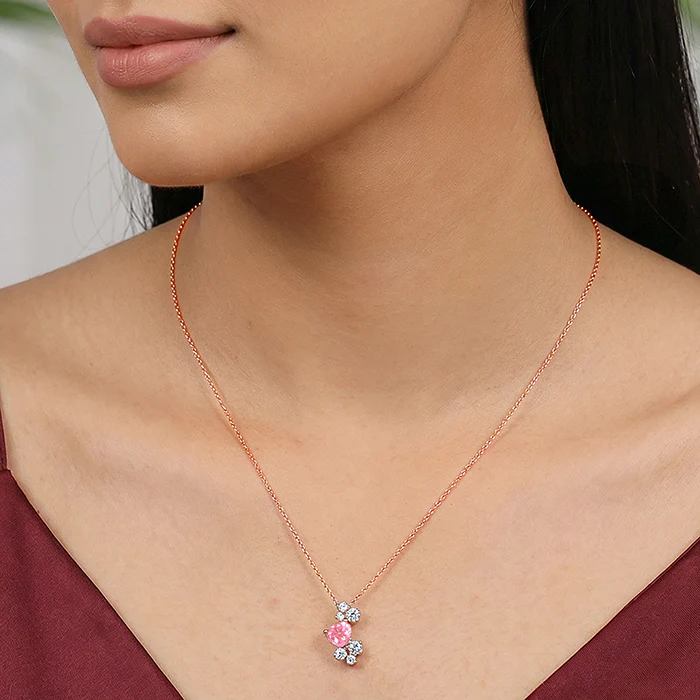 Rose Gold Heart Beats Necklace - Image 3