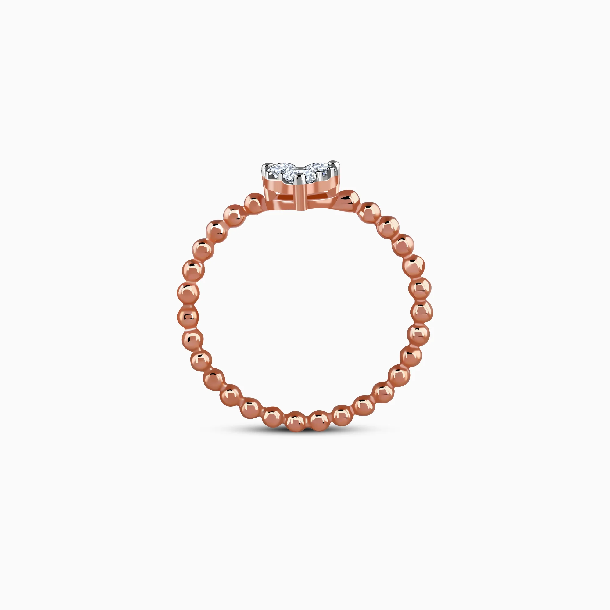 Rose Gold Heart Solitaire Lab Grown Diamond Ring - Image 5