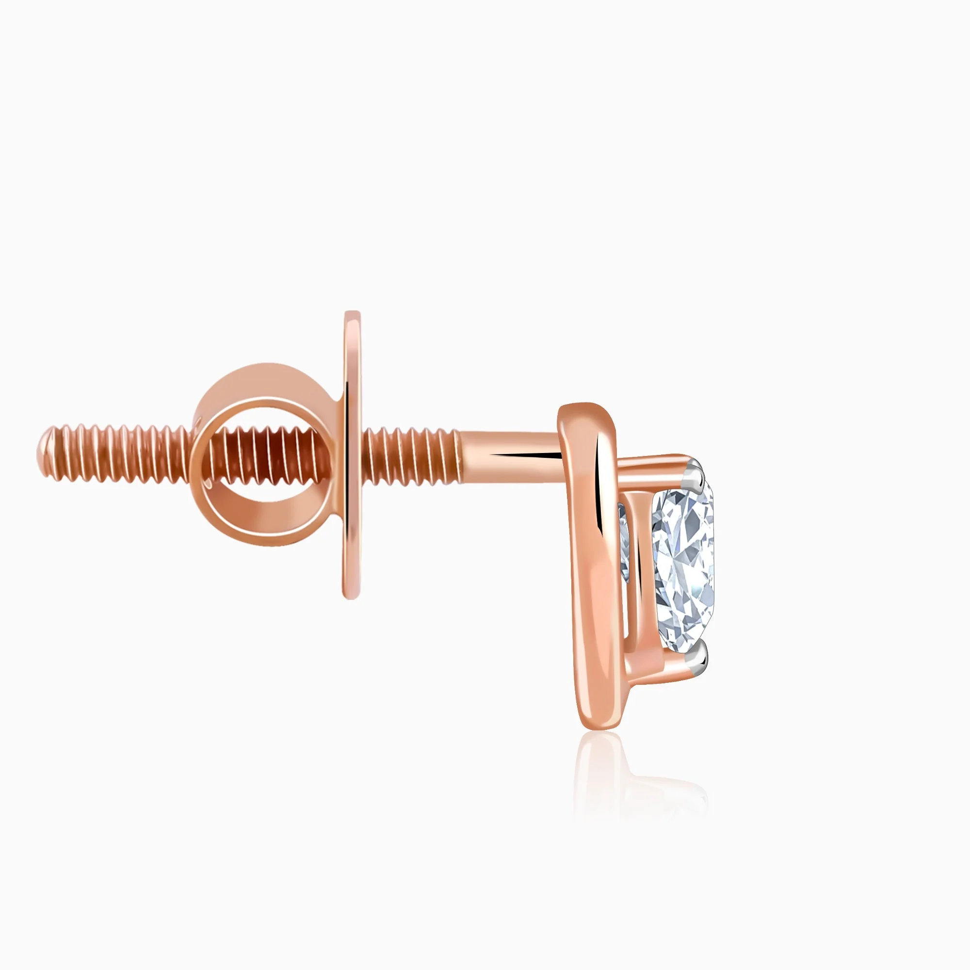 Rose Gold Heart Throb Lab Grown Diamond Earrings - Image 5