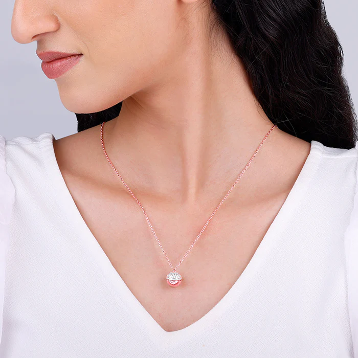 Rose Gold Heart Treasures Pendant With Link Chain - Image 5