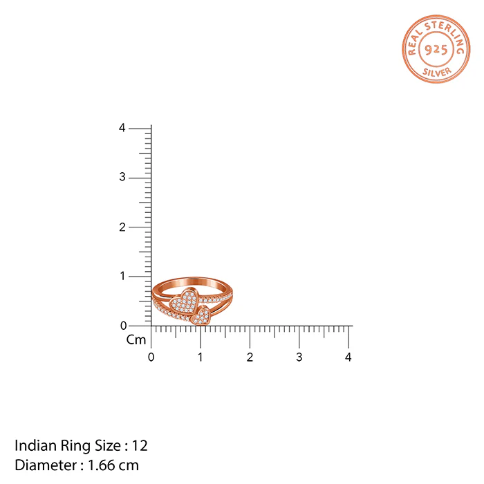 Rose Gold Heart Whisper Ring (Size 12) - Image 4