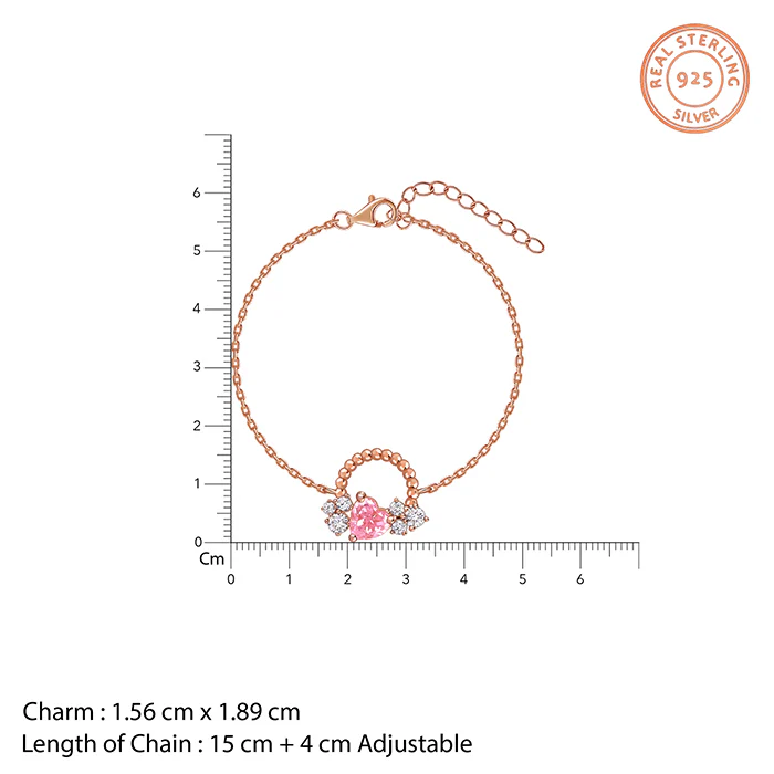 Rose Gold Heartbound Bracelet - Image 4