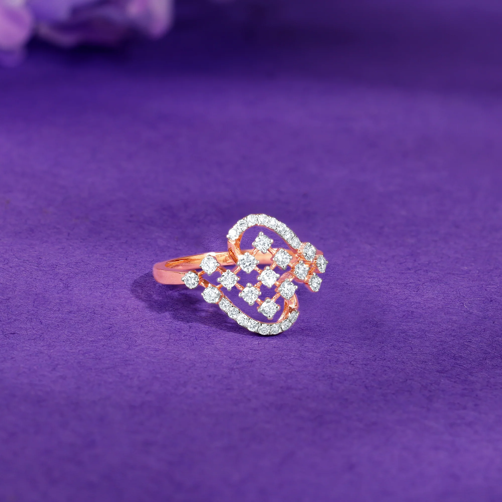 Rose Gold Heartfelt Spark Lab Grown Diamond Ring - Image 2