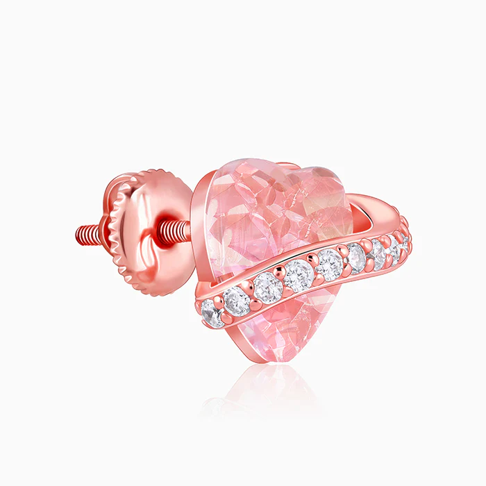 Rose Gold Heartlet Glow Studs - Image 4