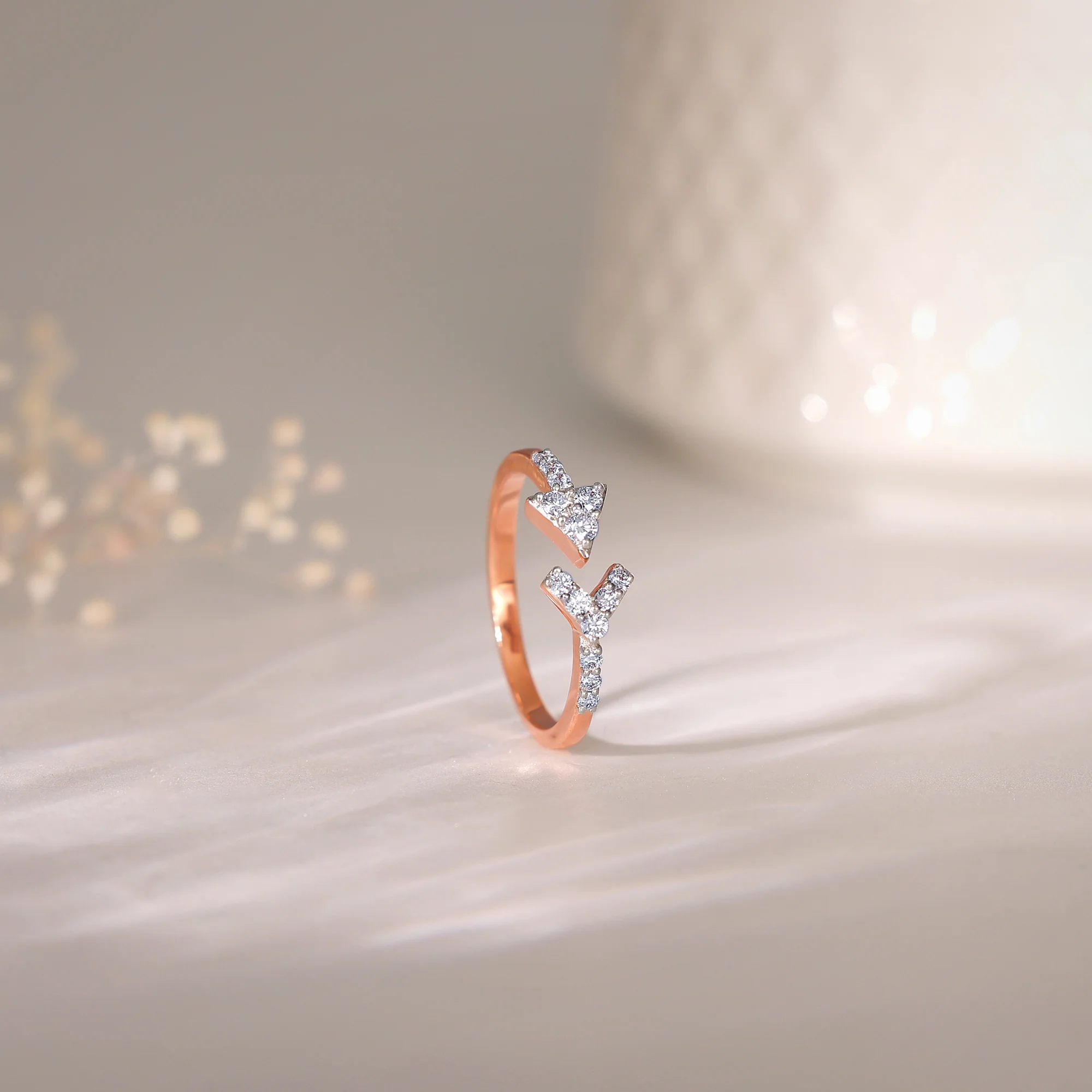 Rose Gold Heartshot Diamond Ring - Image 2