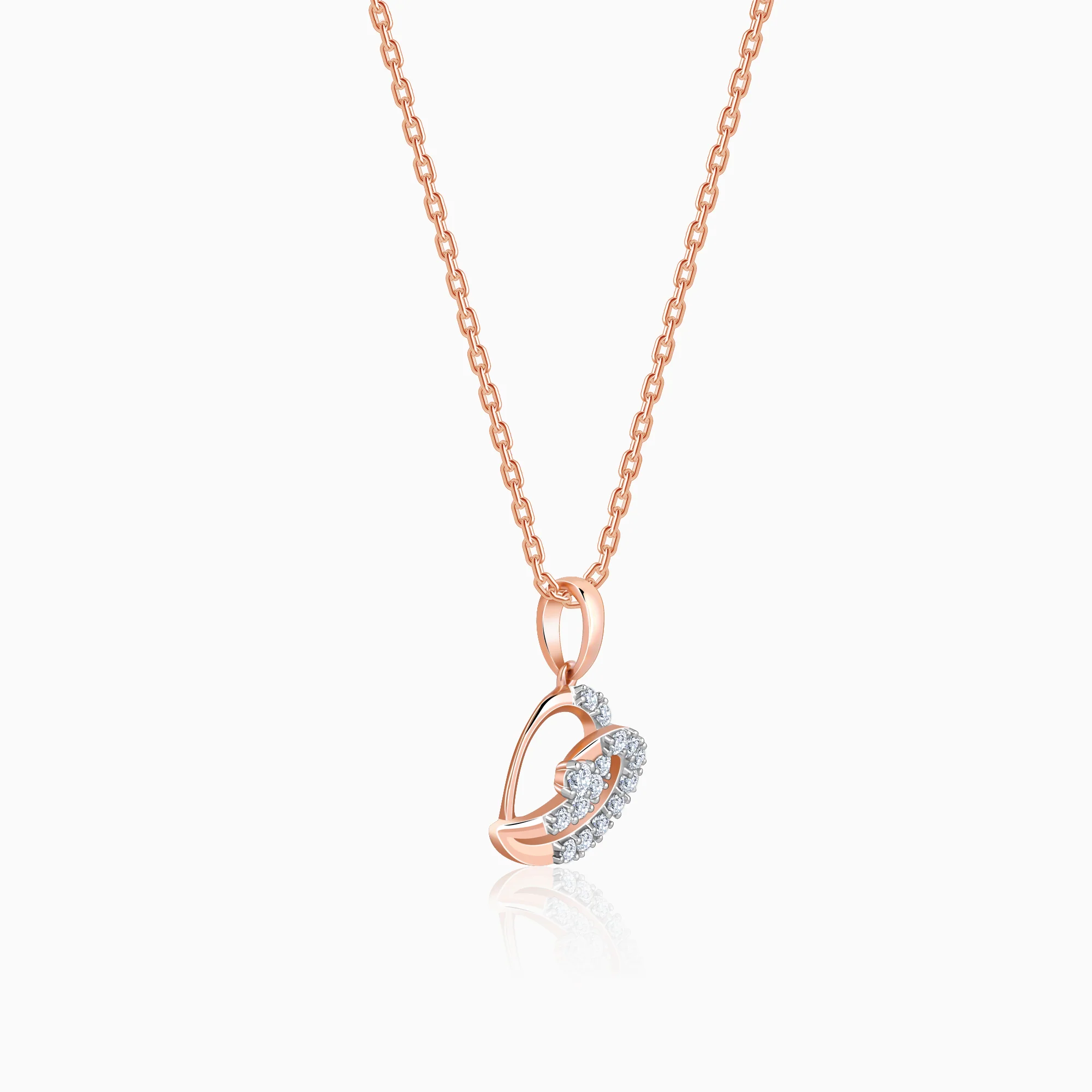 Rose Gold Herz Lab Grown Diamond Pendant - Image 4