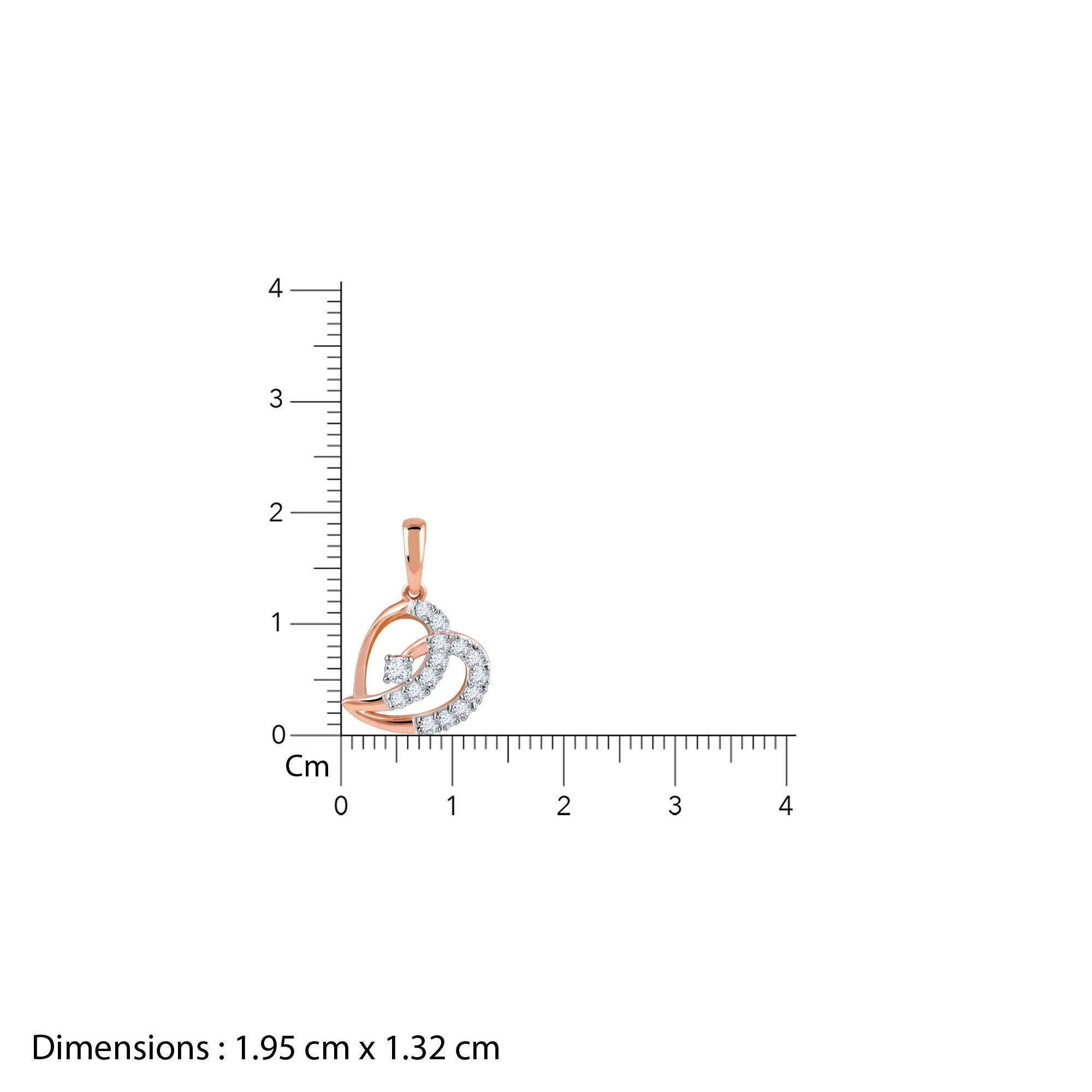 Rose Gold Herz Lab Grown Diamond Pendant - Image 6