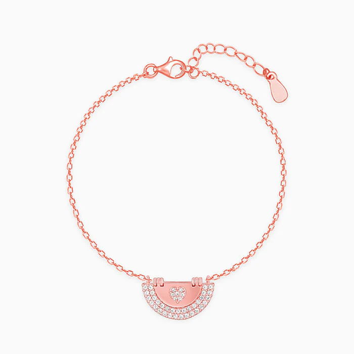 Rose Gold I Heart You Bracelet