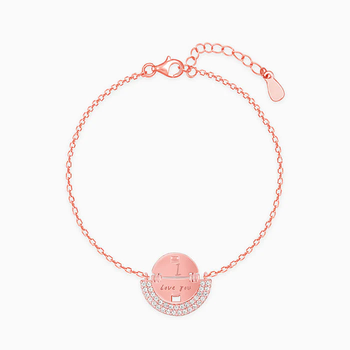 Rose Gold I Heart You Bracelet - Image 2