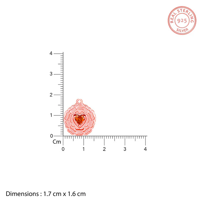 Rose Gold I Love You Floral Pendant With Link Chain - Image 8