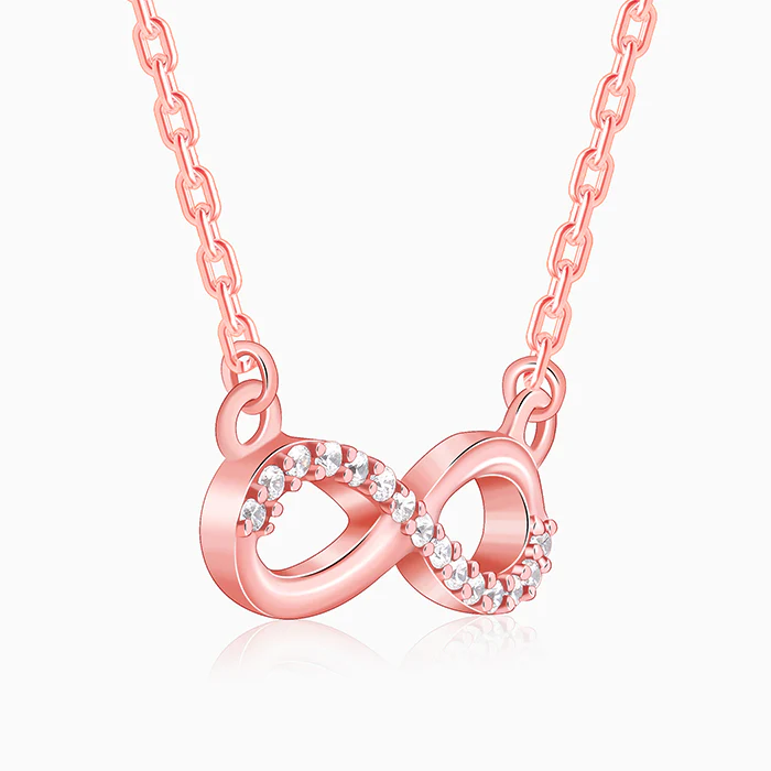 Rose Gold Infinia Necklace - Image 4