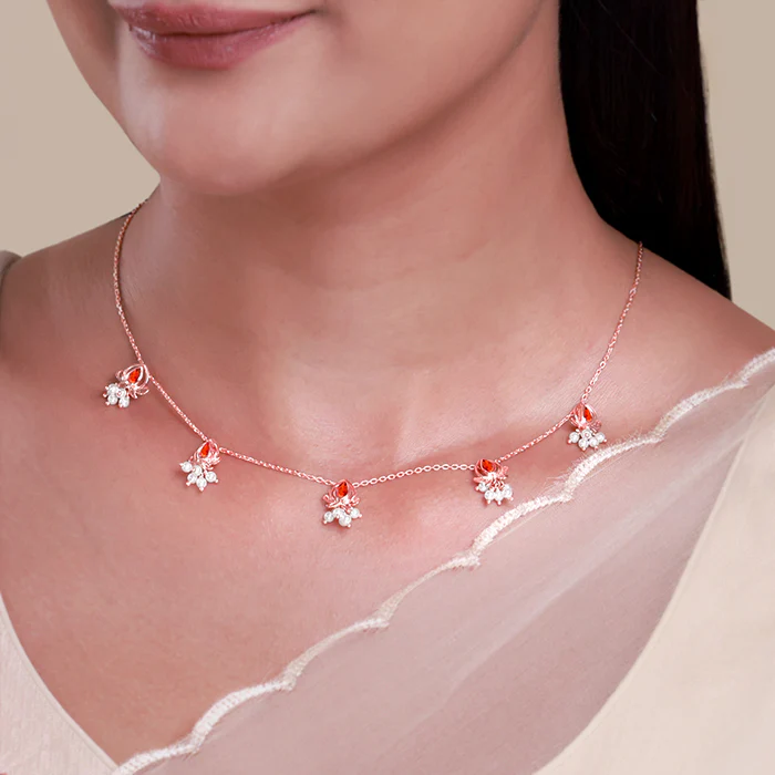 Rose Gold Iris Necklace - Image 3