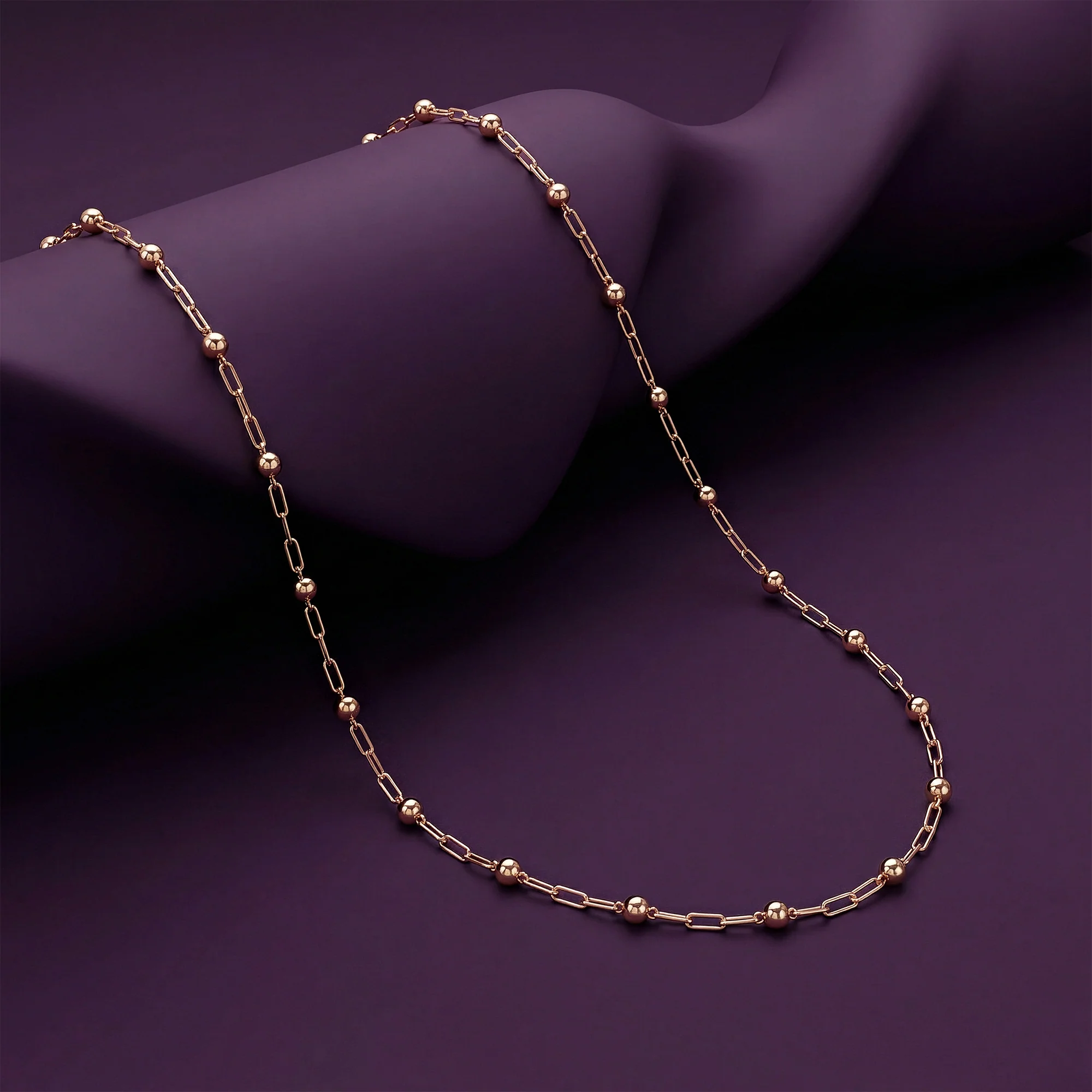 Rose Gold Linea Bead Chain - Image 2