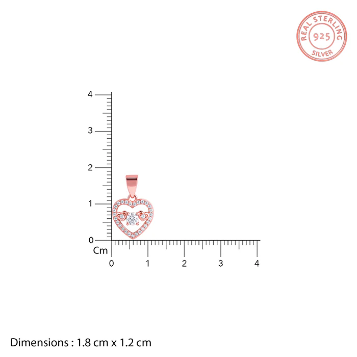 Anushka Sharma Rose Gold Love Heart Pendant with Link Chain - Image 5